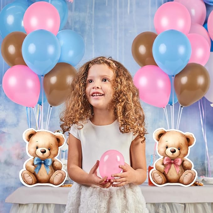12 Sets Bear Balloon Stand Kit for Table Bear Baby Shower Centerpieces for - Image 5