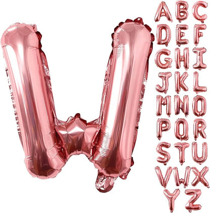 Lovoir 40 Inch Large Rose Gold Letter W Balloons Big Size Jumbo Mylar Foil by Lovoir
