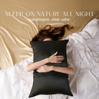 ZIMASILK 100% Pure Mulberry Silk Pillowcase 2 Pack, Soft and Smooth,Both Sides Premium Grade 6A Silk,600 Thread Count,with Hidden Zipper (Queen 20''x30'',Black)