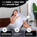 Silver Infused Satin Pillowcases Set – 2 Pack Silky Soft Cooling Pillow Cases with Self-Cleaning Silvery Technology™ for Hygienic Sleep – Better Than Silk for Hair and Skin (King (U.S. Standard))
