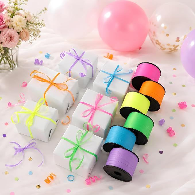 BEISHIDA Assorted Neon Colors Rainbow 6 Rolls - Image 7