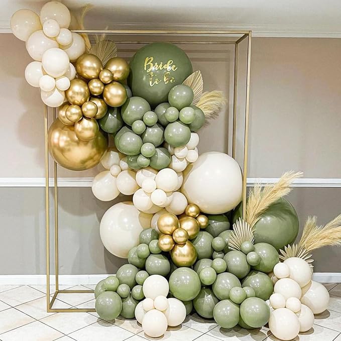 RUBFAC Sage Green Balloons, Baby Shower, Eucalyptus Party Decorations - Image 6