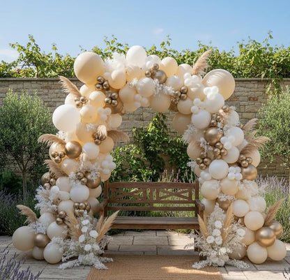 Sand White Gold Balloon Arch Kit - Image 5