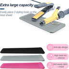 1Pack Silicone Heat Resistant Mat Pouch for Hair Straightener, Curling Iron, Flat Iron and Hot Hair Tools Grey