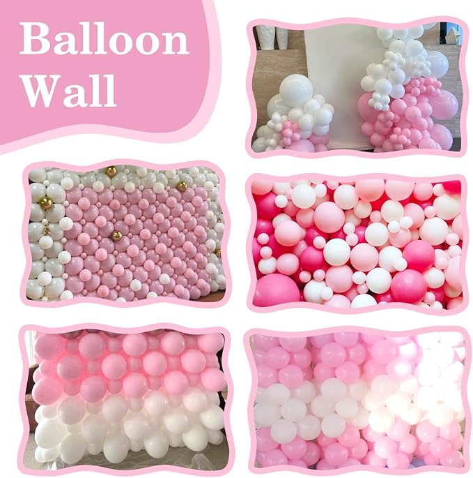 Pink White Link Balloons - Image 4
