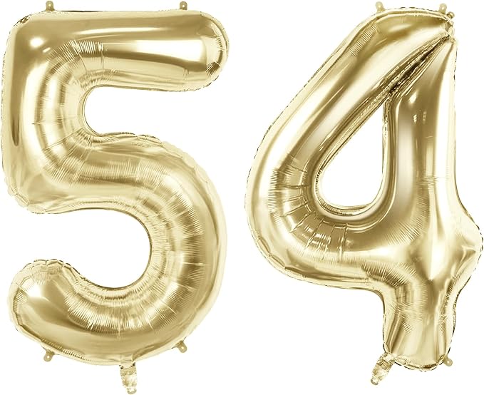 Number 54 Balloons for 54th Birthday Party Decorations, 40 Inch 0-100 by Joycard