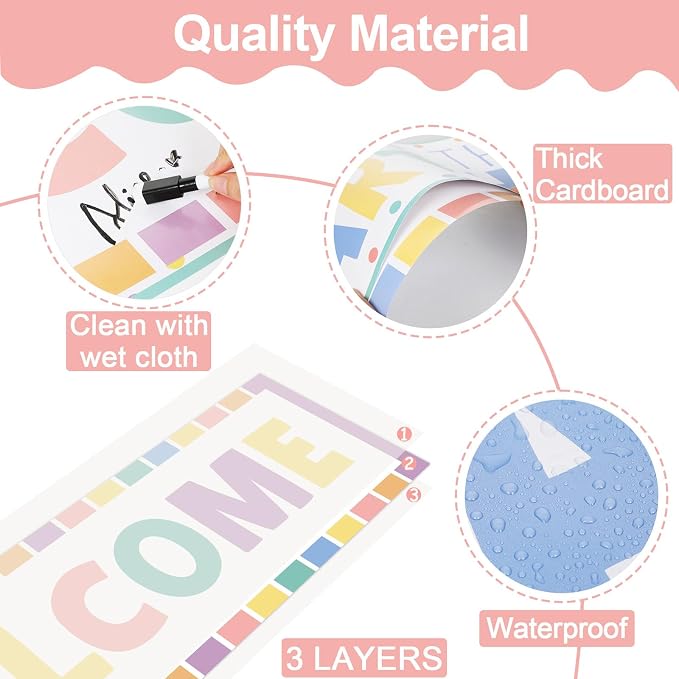 Classroom Decorations Pastel Welcome Banner Poster - Image 3