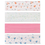9 Pack Floral Headbands for Women Non Slip - Elastic Cotton Fabric - Sweat Absorption - Soft Cloth Cute Hair Bands for Women's Hair, Stretchy Sports Headbands for Workout Yoga Gym - H