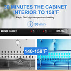 18L Professional Towel Warmer Cabinet, Fast Heating, Stainless Steel Design, 2-in-1 Heated Towel & Facial Spa Warmer for Salon, Barber, Massage, Estheticians