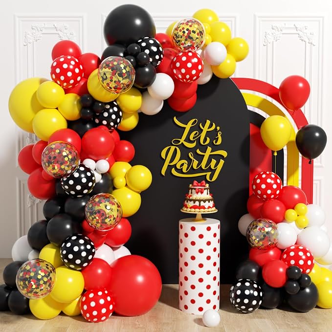 131pcs Red and Yellow Balloon Arch Kit by Unknown