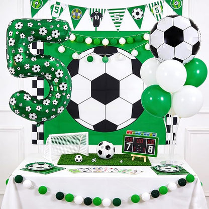 40 Inch Soccer Number 2 Balloons Large Foil Balloon Number 2 Birthday Deco | - Image 4
