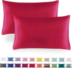 Tyfitb Satin Pillowcase Set for Hair & Skin Care – Cooling, Hypoallergenic, Anti-Frizz, Wrinkle-Free – Soft, Luxurious Pillowcases with Envelope Closure – 2-Pack, Standard Size 20x26, Gift-Ready