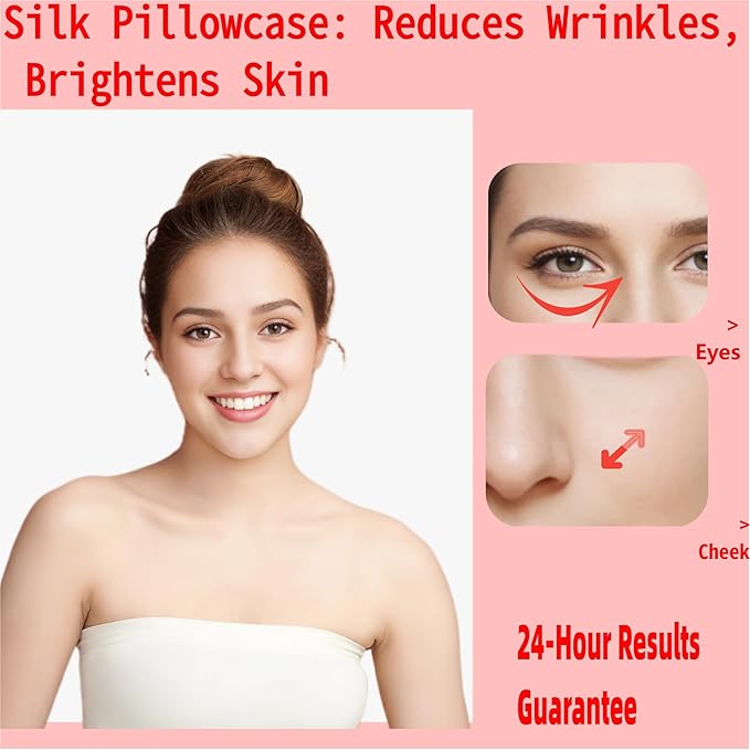 Silk Pillow Cases King - 6A Luxury 100% Mulberry Silk Pillowcase for Hair and Skin - Anti-Wrinkle, Cooling & Smooth, Hidden Zipper - Pillowcases for Sleeping Women, Pink