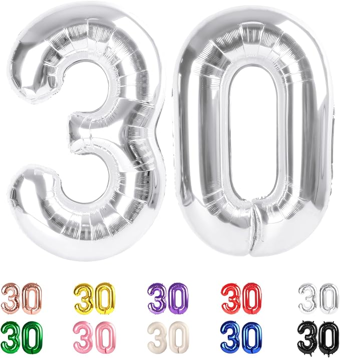 30 Balloon Numbers 40Inch 30th Birthday Decorations by Mluchee