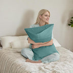 Teal Pillow Cases King Size 2 Pack, Bamboo Rayon Cooling Pillowcases with Envelope Closure, Cool Breathable Pillow Case for Hot Sleepers & Night Sweats, 20x40 inches