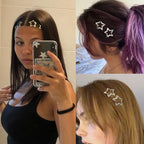 Star Hair Clips 2000s Y2K Gold Silver Star Hair Accessories Snap Hair Barrettes Non Slip Metal Hair Clips for Girls Women -30 PCS 1.18"