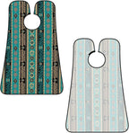 Strong Suction Cup Beard Grooming Bib, Non-Stick Hair Catcher, Waterproof, for Shaving, Tribal Navajo Aztec Geometric Ethnic Pattern