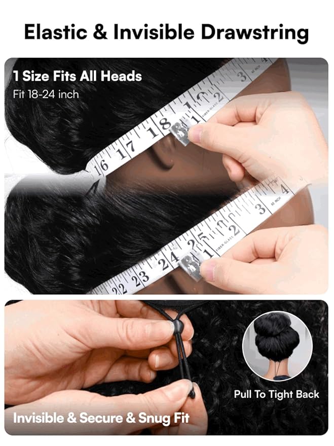 YIROO Bye Bye Knots Chestnut Brown Ombre Light Yaki Straight Wig Human Hair,7x5 Lace Front Glueless Wig with Drawstring,Pre Cut Pre Plucked Pre Bleached Knots Natural Hairline Wig for Women 22Inch