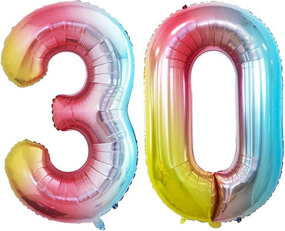 Number 30 Balloons for 30th Birthday Party Decorations, 42 Inch Jumbo Foil by GOER
