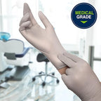 HALYARD Sterling SG Nitrile Powder-Free Exam Gloves, 3.7 mil, 9.5 Inches, Gray, Large, 41660 (Box of 250)