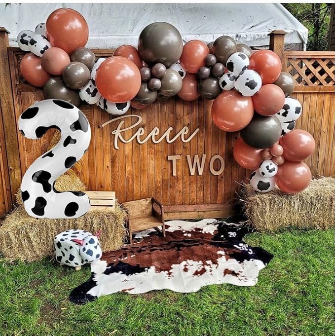 Cow Print Number 2 Balloon 40 inch, Cow Birthday Party Balloons Decorations | - Image 4