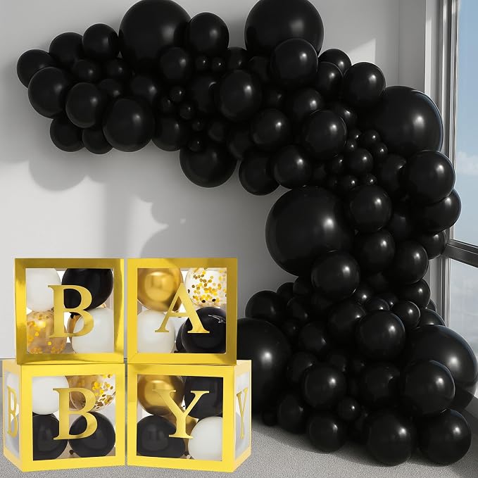 Vellax 146-Pc Black Balloon Garland Arch Kit, Baby Shower, DIY | 146-pc black - Image 9