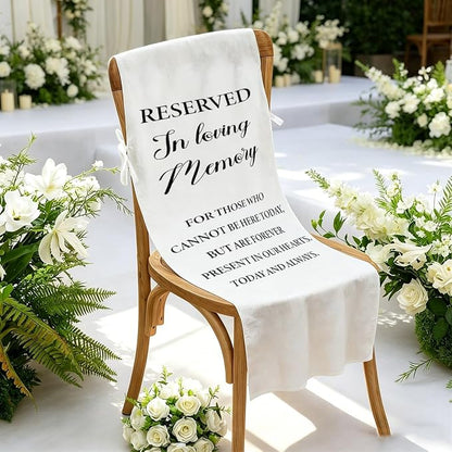 Reserved In Loving Memory Wedding Chair Sign Decorations - Image 2