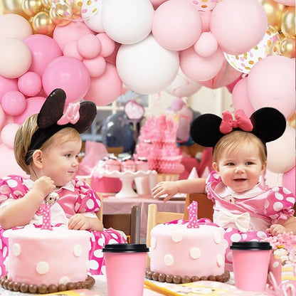 Amandir 144Pcs Pink Balloons Garland Arch Kit | Light Pink Gold White Confetti - Image 8