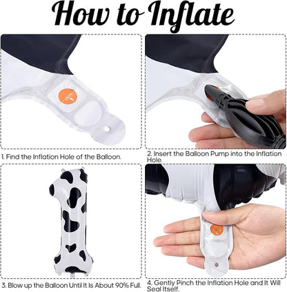 Cow Print Number 1 Balloon, Large 40 Inch Cow Number Birthday Balloons - Image 7