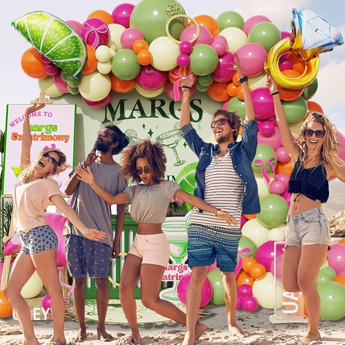Margs And Matrimony Bachelorette Party Decor Balloon Arch Kit | 148Pcs - Image 6