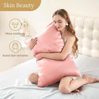 INFIIXSO Mulberry Silk Pillow Cases King Size Set of 2, Silk Pillowcase with Hidden Zipper 20"x36", Extraordinary Smooth and Soft Pillow Case for Hair and Skin(Blush Pink, 2 Pack)