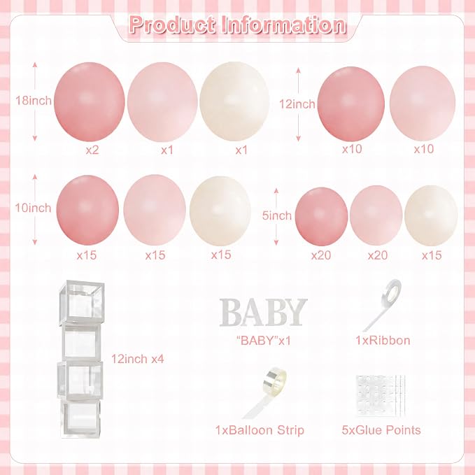CROSSFINGERS Pink Baby Shower Decorations - Image 2