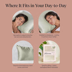 Kitsch Satin Pillowcase with Zipper for Hair & Skin, Softer Than Silk Pillow Cases Queen, Wrinkle-Free, Smooth and Cooling Satin Pillow Covers, Standard Size 19"x26" - Sage