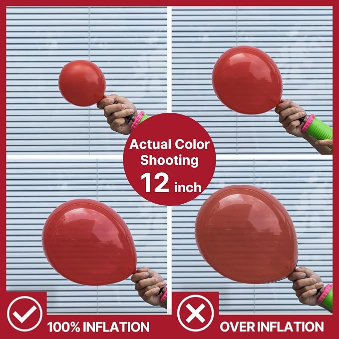 PartyWoo Burgundy Balloons 100pcs Dark Chestnut Red Maroon Color | 12 Inch - Image 4