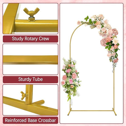 6.6FT Wedding Arch Backdrop Stand and Cover Set, Metal Balloon Arch Stand and - Image 4