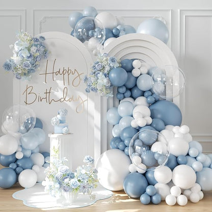 Blue Balloon Arch Kit for Baby Shower Gender Reveal Birthday Decorations | by CROSSFINGERS