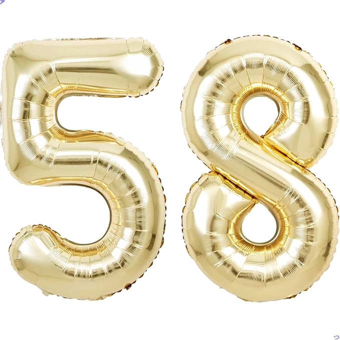 Champagne Gold Number 58 85 Balloon by Unknown