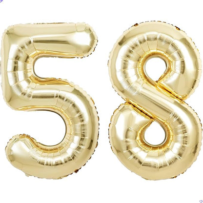 Champagne Gold Number 58 85 Balloon by Unknown