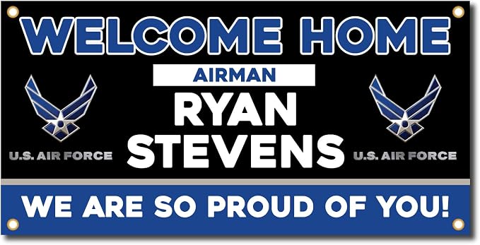 Milweb1 - Welcome Home U.S. Air Force/United States USAF Customizable - Vinyl by Milweb1LLC