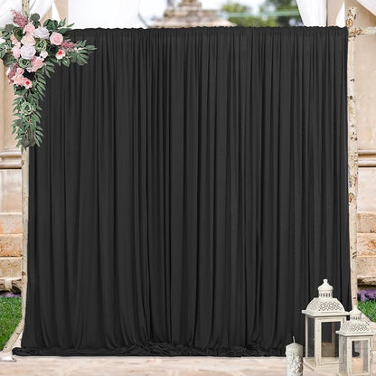 10x10ft Wrinkle Free Black Backdrop Curtain - Image 5