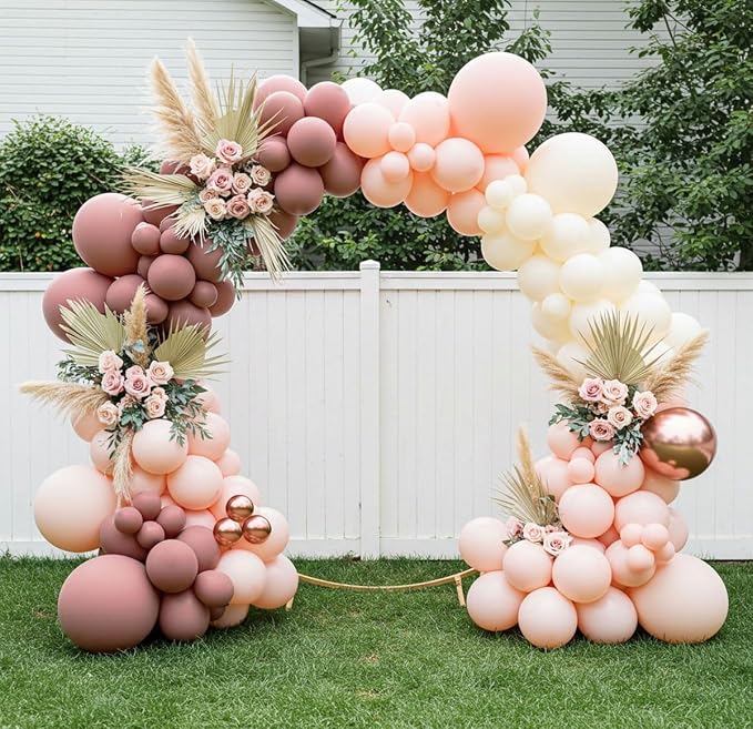 Dusty Pink Balloon Garland Arch Kit by BalloonExpert