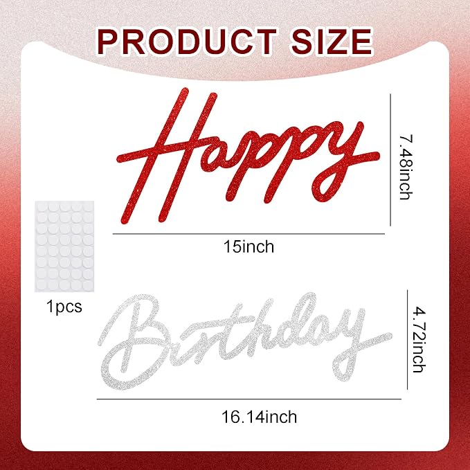 TONIFUL Happy Birthday Sign for Backdrop - Image 3
