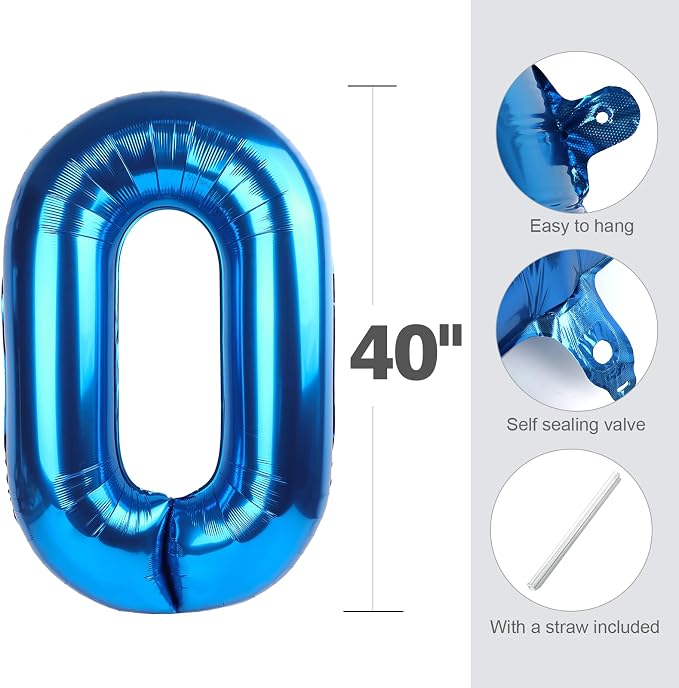 Number Balloons 15 Balloon Dark Blue - Image 5
