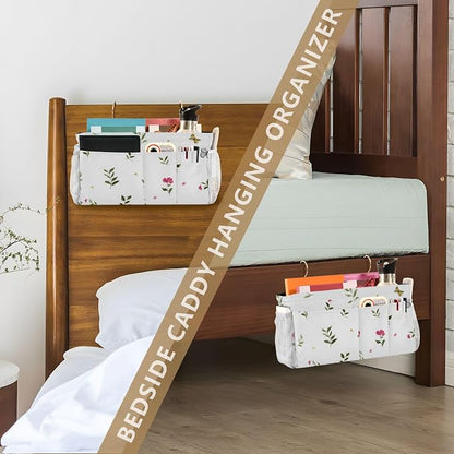 Bedside Caddy Metal Frame Hanging Organizer Bunk Bed Dorm Accessories Hook And - Image 7