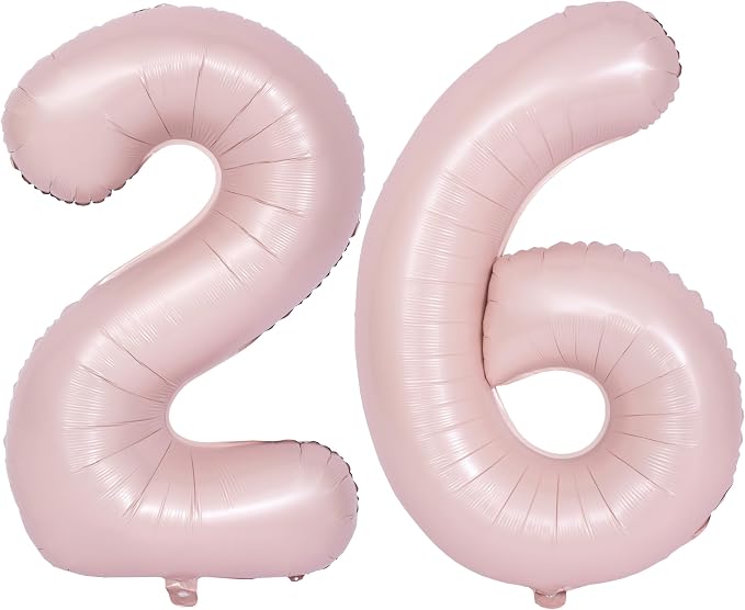 40 In Matte Pink Number Balloons Helium Foil Mylar Balloon Party Digital 26 | by Exquisitehighqualitypartydecorationstomeetyoureveryneed%EF%BC%81
