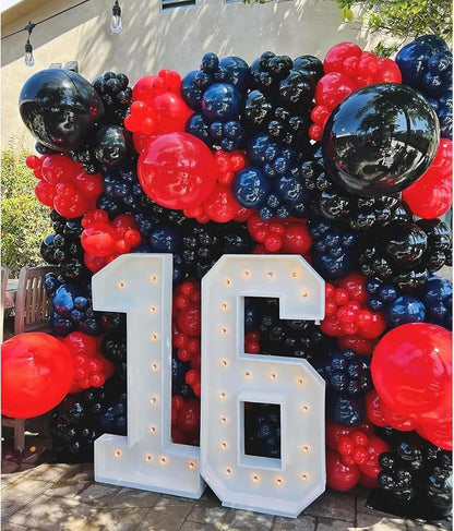 Red and Black Balloons Garland Arch Kit - Image 6