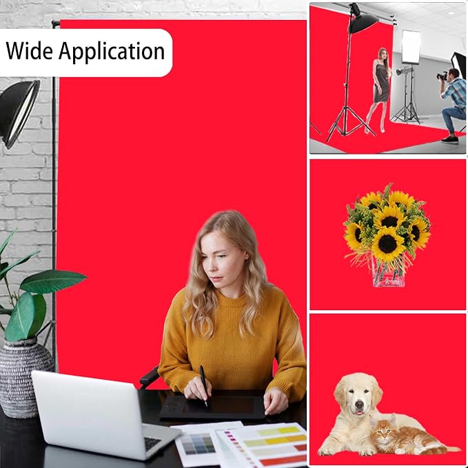 Red Photography Backdrop for Photoshoot, Fabric 10x10ft | Versatile Studio - Image 2