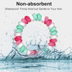 JessLab Spiral Hair Ties 10-Pack, No Damage Cute & Soft Elastic Coil Hair Ties for Women & Kids, Gentle Ponytail Holders for Thick or Thin Hair, Assorted Colors