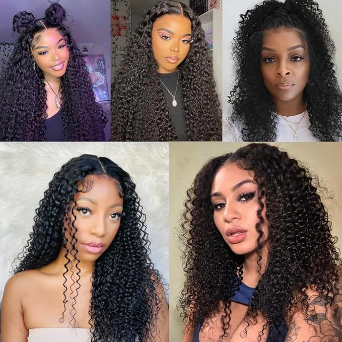 Julia Hair Bye Bye Knots Glueless Wig Curly Pre Cut Lace Front Wigs Human Hair for Women 12A Upgrade 7x5 Lace Closure Wig Pre Plucked with Pre Bleached Knots Put on and Go Natural Color 16 Inch
