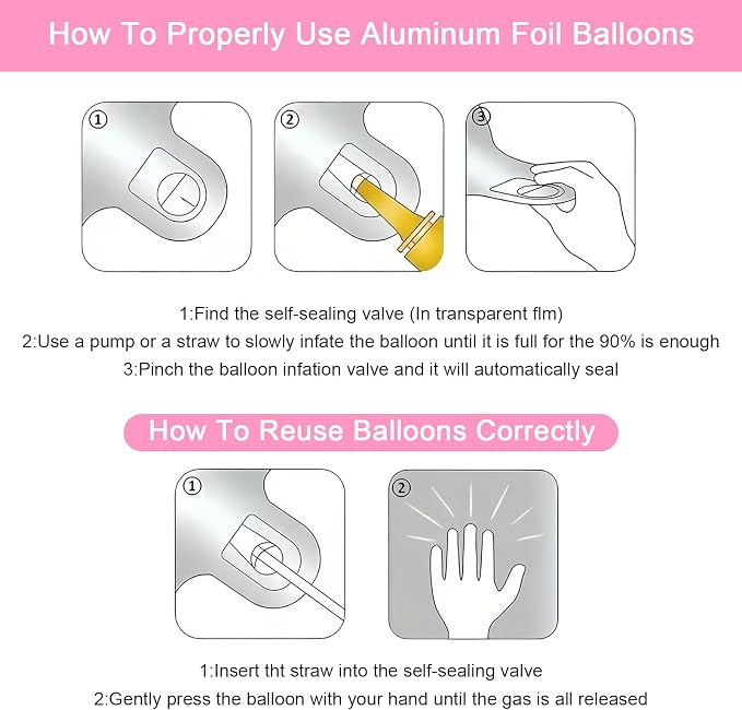 Bow Pink 7 Balloons, 40 Inch Giant Pink Bow Helium Foil Number 7 - Image 8